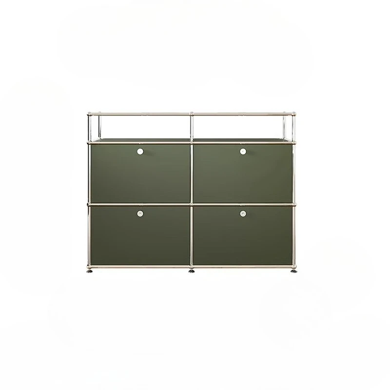 Modern Simplicity Olive Green Stainless Steel Locker Lockers Storage Locker Dresser Living Room Cabinets Kitchen Cabinet - Image 6