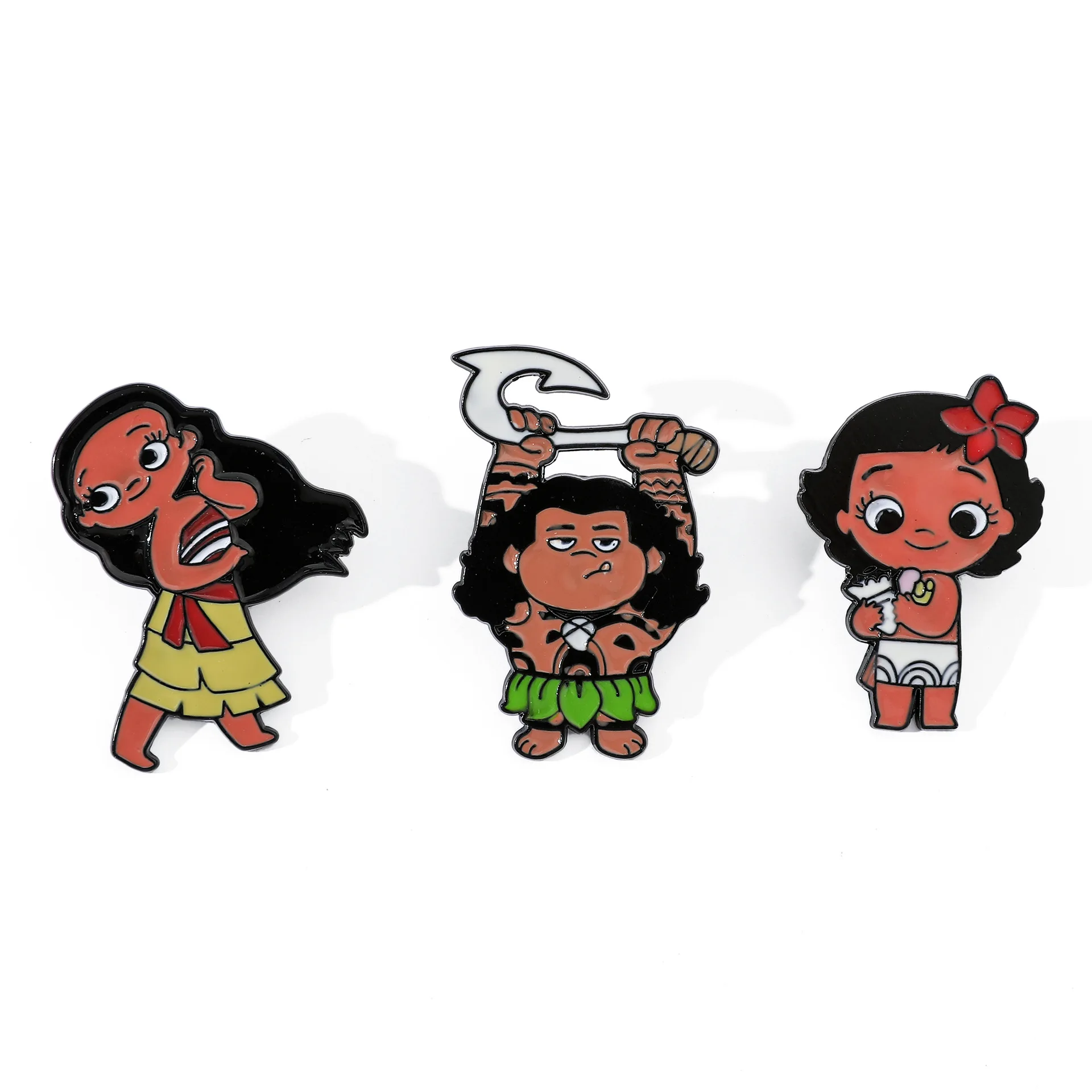 Alfileres esmaltados de Metal de Anime Moana, bonita mochila de piñones, accesorio de aceite de goteo de aleación para regalos FriendsToy