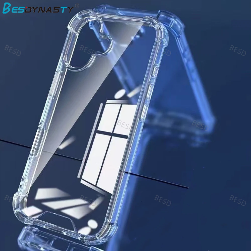 Hybrydowe twarde akrylowe przezroczyste etui do iPhone 18 Pro 17 Pro Max 16 15 14 13 12 11 ProMax z poduszką powietrzną, odporne na wstrząsy, przezroczysta tylna obudowa — zdjęcie produktu 4