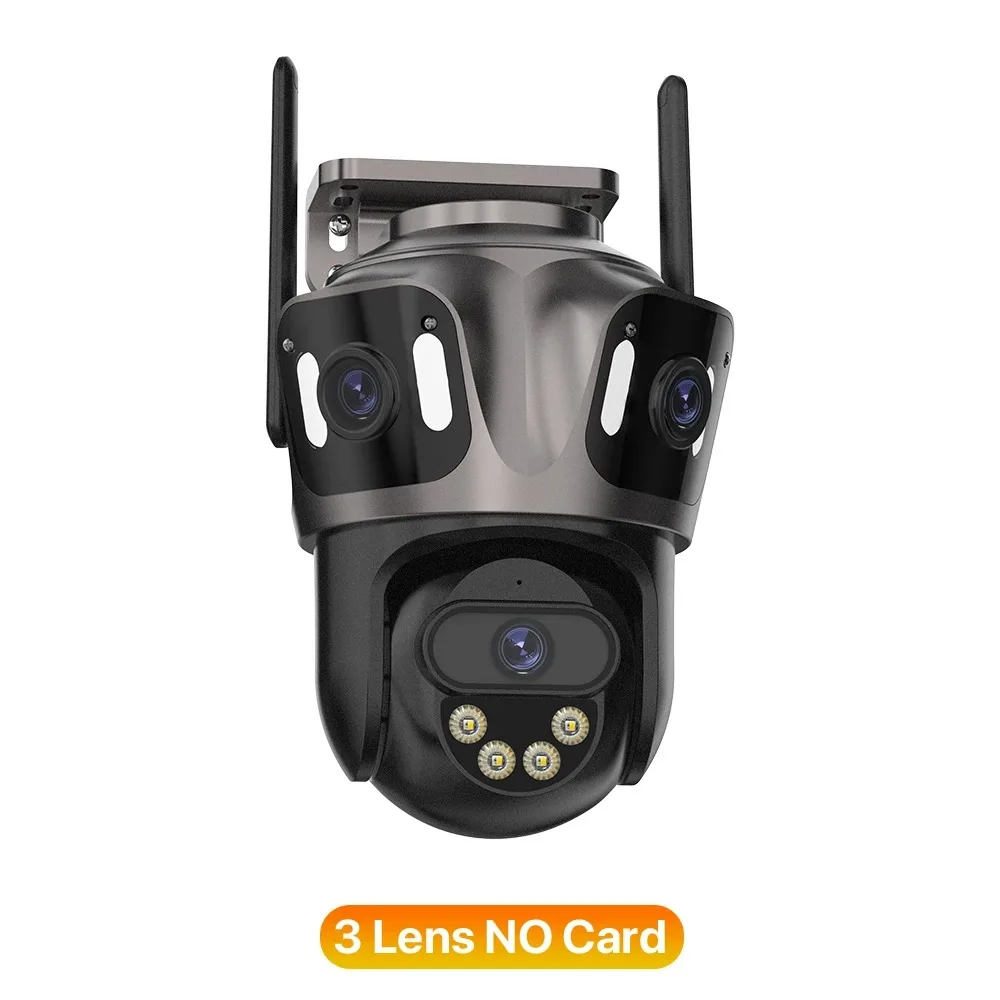 WONSDAR 3-Linsen 3-Bildschirm WIFI IP-Kamera 2-Linsen 2-Bildschirm PTZ-Kamera Menschenerkennung IP66 Wasserdicht CCTV-Videoüberwachung ICsee