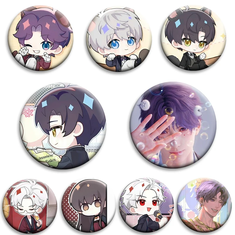 

32mm Anime Peripheral Love and Deepspace Creative Brooch Round Badge Enamel Pins for Bag Clothes Decor Jewelry Accessories Gifts