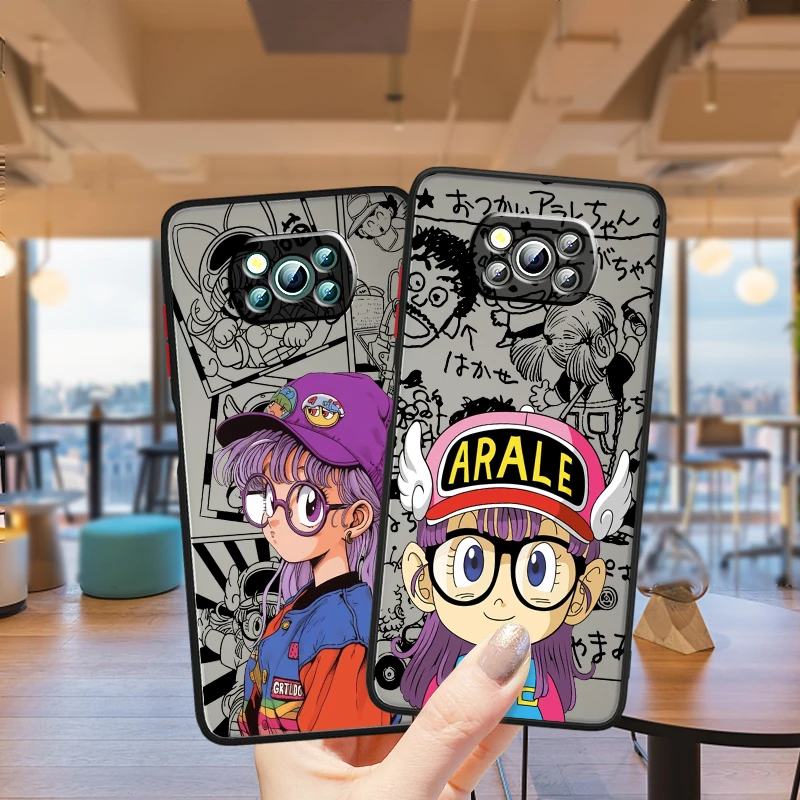 

Anime Arales Dr Slumps Cute Frosted Translucent For Xiaomi Mi Poco X5 X4 X3 M6 M5S M5 M4 M3 F5 F4 F3 GT Pro 5G TPU Phone Case
