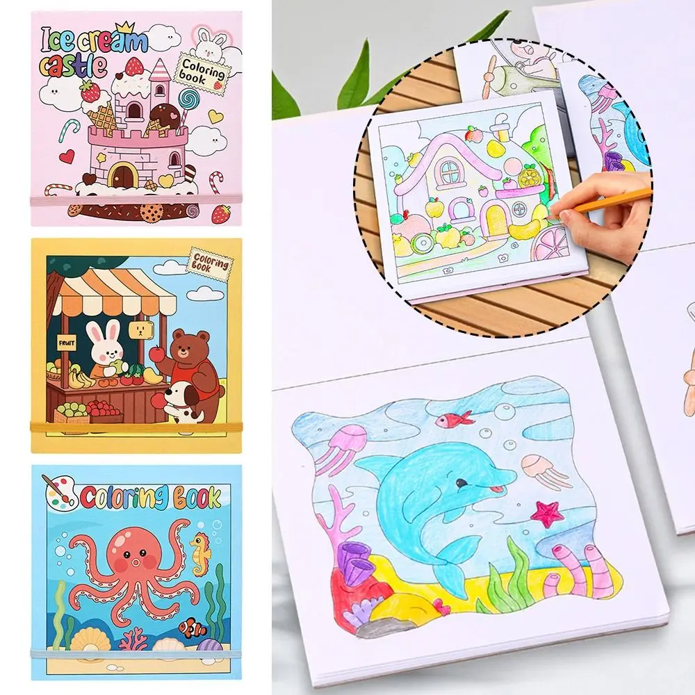 الإبداعية المسيل للدموع الصفحات الداخلية تلوين كتاب لغز مونتيسوري رسم تلوين كتاب صور رسومات الشعار المدرسية مكتب المدرسة #3