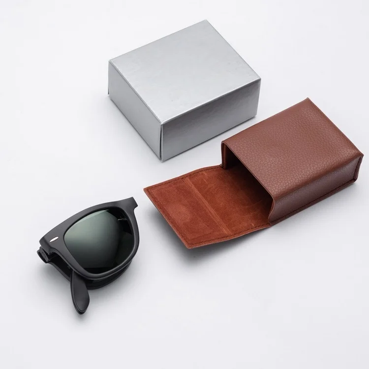 Latest Italy Design Sunglasses High Quality Leather Cases Unisex UV400 Silver Lens Acetate Frame Designer Fashionable Sunglasses