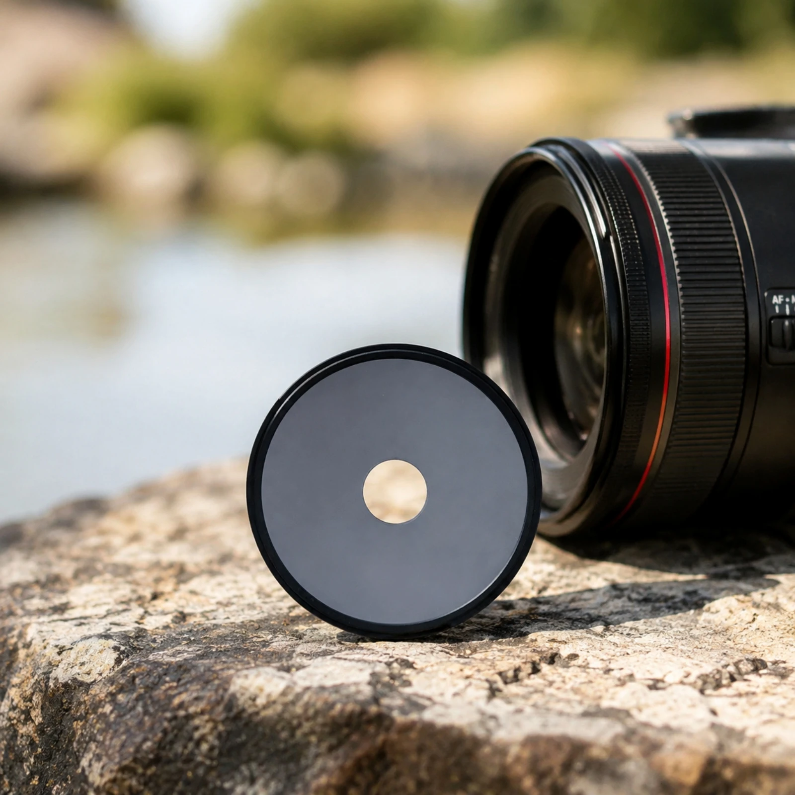 Optical Glass Center Spot Filter Aluminum Frame Dreamy Effect for Close Up Detail Shots with Pouch Included