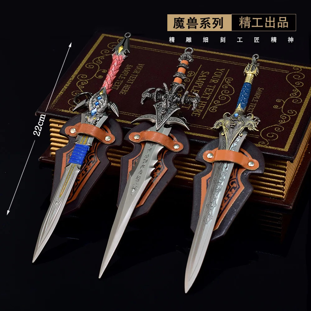 

WoW Classic Lion's Honor Sword - 22cm Stormwind Full-Metal Display with Lothar Crest Engraving