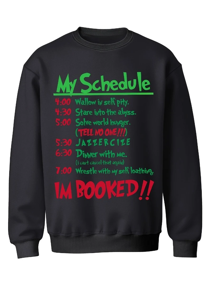 

Mens Trendy Graphic Print Sweatshirt Comfortable Polyester 2025 Autumn Winter Round-neck Hoodie Is for Both Men and Women Top