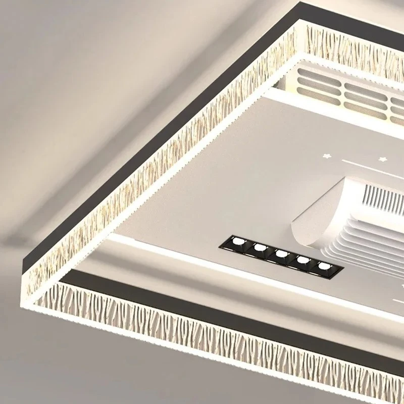 Ceiling Lamp Fan Light Invisible Bladeless With Remote Control Ceiling Fan With Light Home Decor Bedroom Dining Table Light