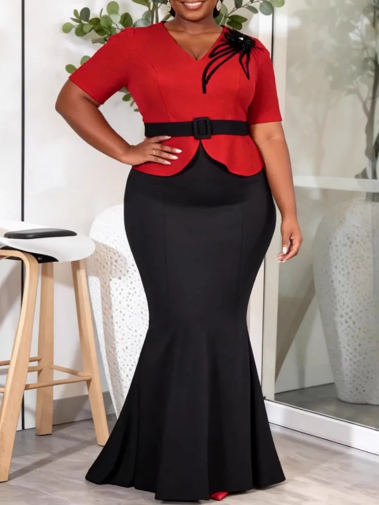 

Платья больших размеров L-4XL, вечерние платья, женская одежда, халаты, повседневные платья в уличном стиле с коротким рукавом, макси-платья больших размеров 3XL, оверсайз