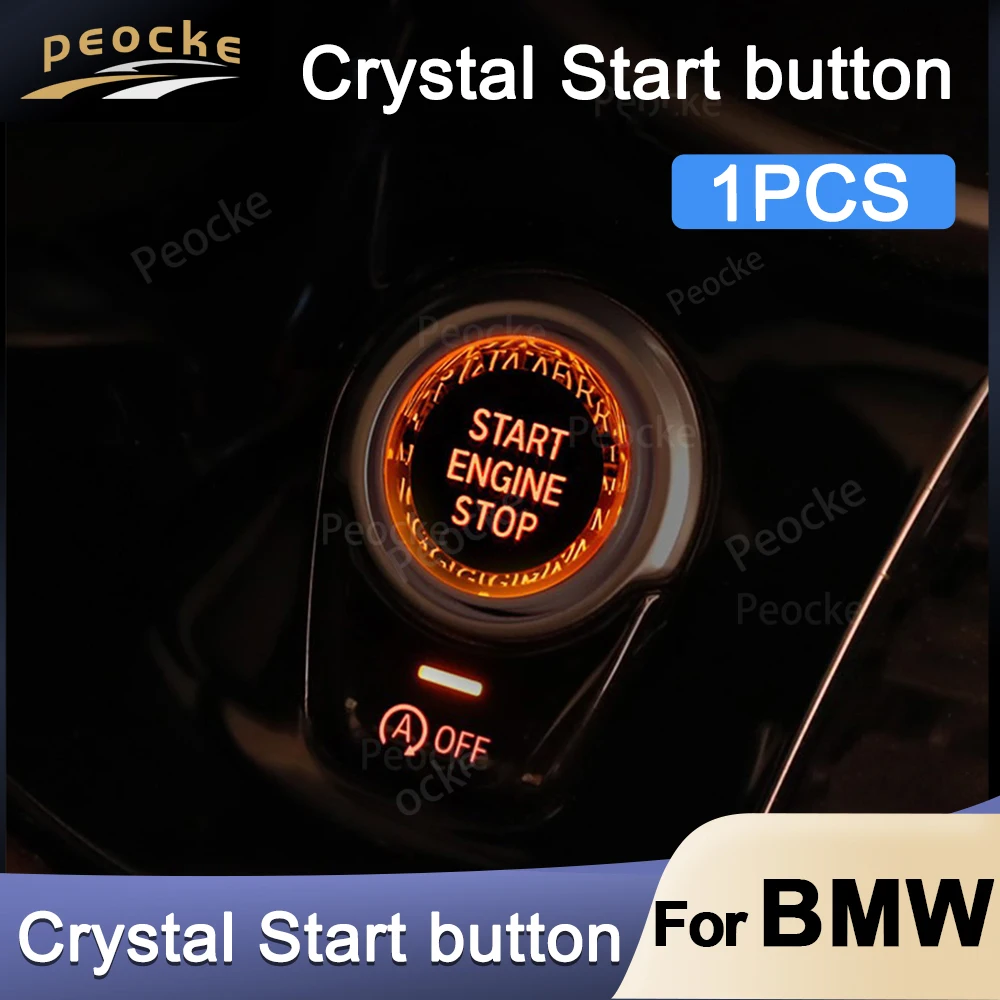 Crystal Start Stop Engine Switch Button For BMW G20 G26 G28 G29 G05 G30 F10 F20 F30 F26 F22 E71 E70 Car Switch Button Cover Trim