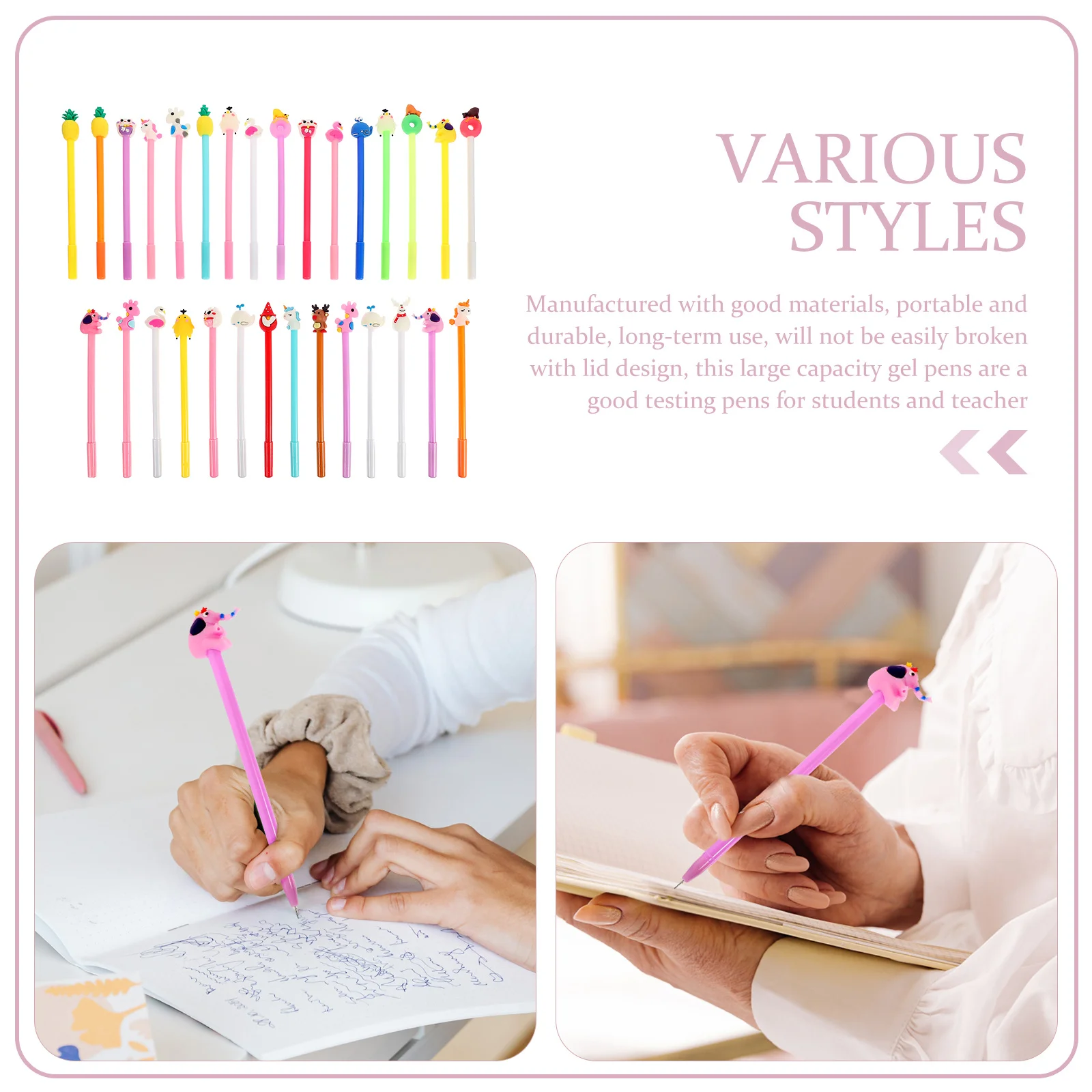 

30Pcs Student Lovely Pen Writing Smoothly Portable for School Office Home Use Fine Tip Pens Lovely Pen