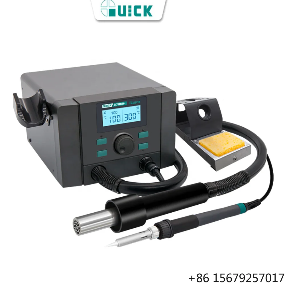 8786D+ Digital for Quick Soldering Station 2-in-1 Hot Air Gun & Electronic Welding Rework Station SMD PCB Mobile Phone Repair to