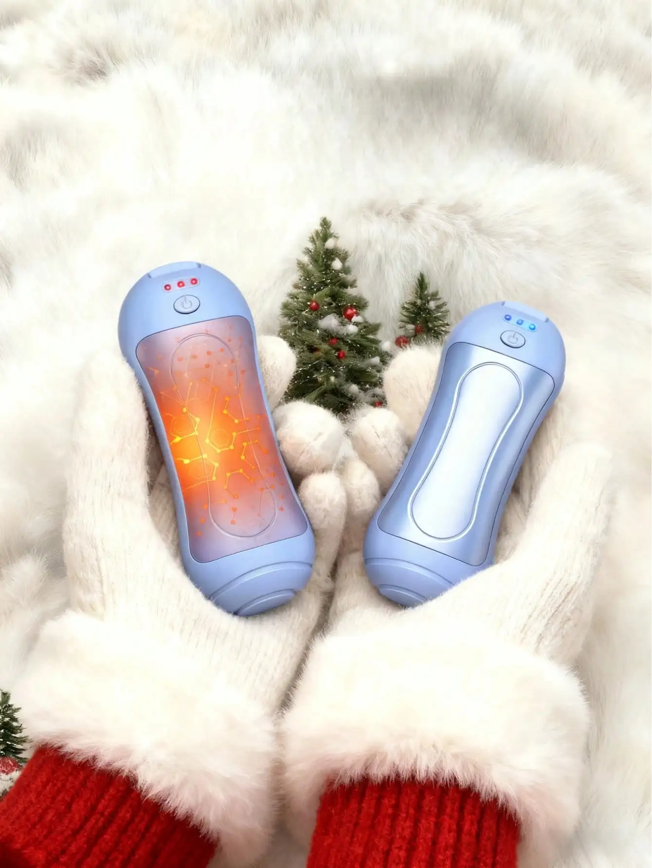 Rechargeable Hand Warmer, 2*3000mAh With Magnetic 2-In-1 Design, Instant Heating Up To 131°F For 20+ Hours, Portable Electric Hand Warmers For Skiing Hiking Camping, Christmas Gifts For Outdoor Enthusiasts And Cold Weather Commuters