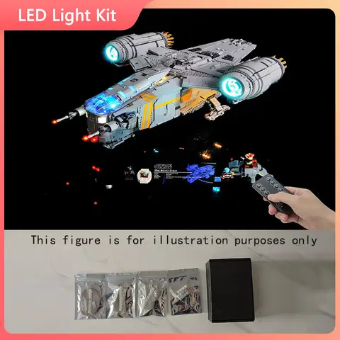 LED Light Kit for 75331 The Razor Crest & 60088, Compatible Building Blocks Light Set (NOT Include Model)