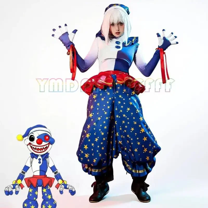 Anime New Moon Falling Clown Disguise Moonpop Joker Halloween Cosplay Dress up Easter Carnival Fantasy Stage Dress up