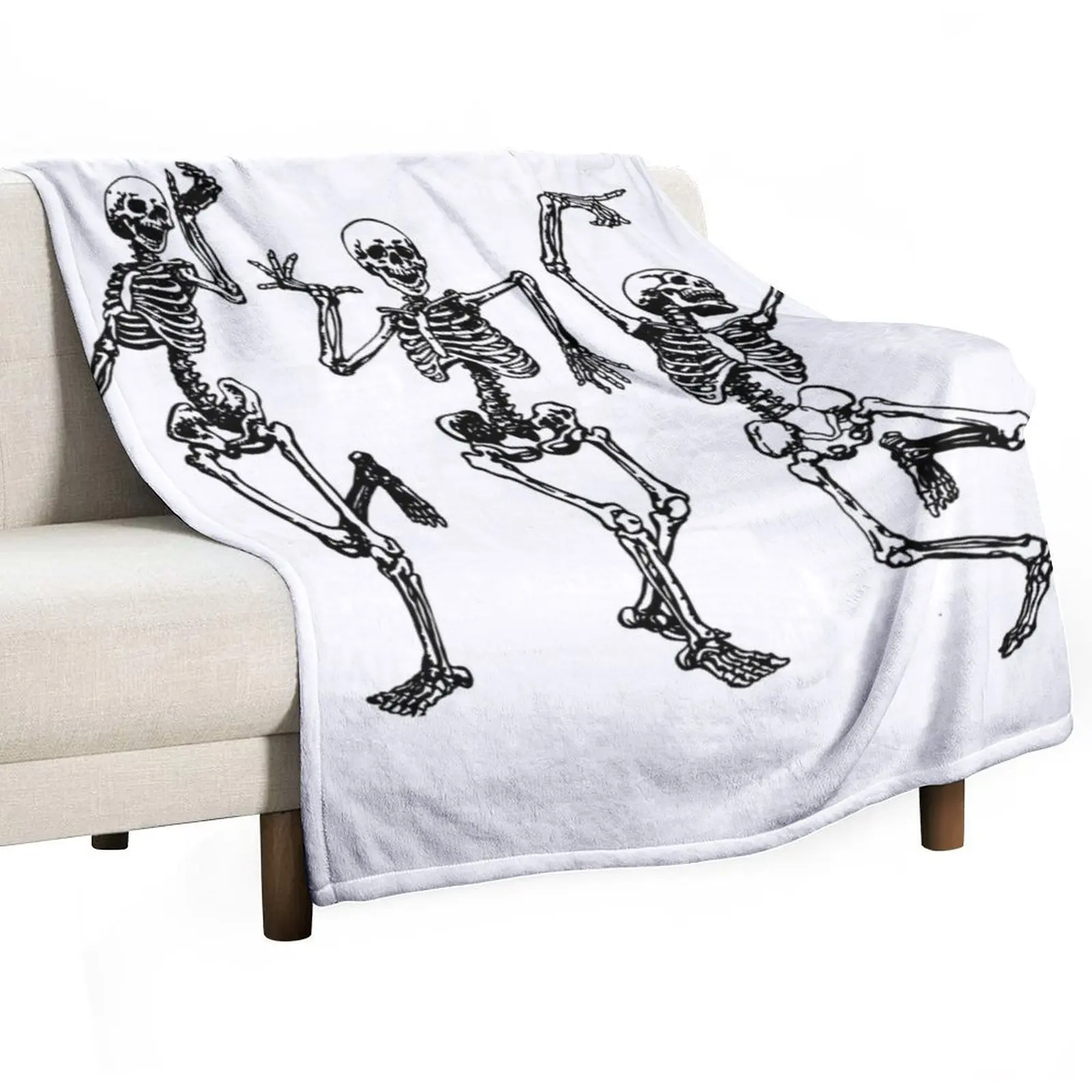 

Black Dancing Skeletons Throw Blanket Bed linens Soft Beds Blankets