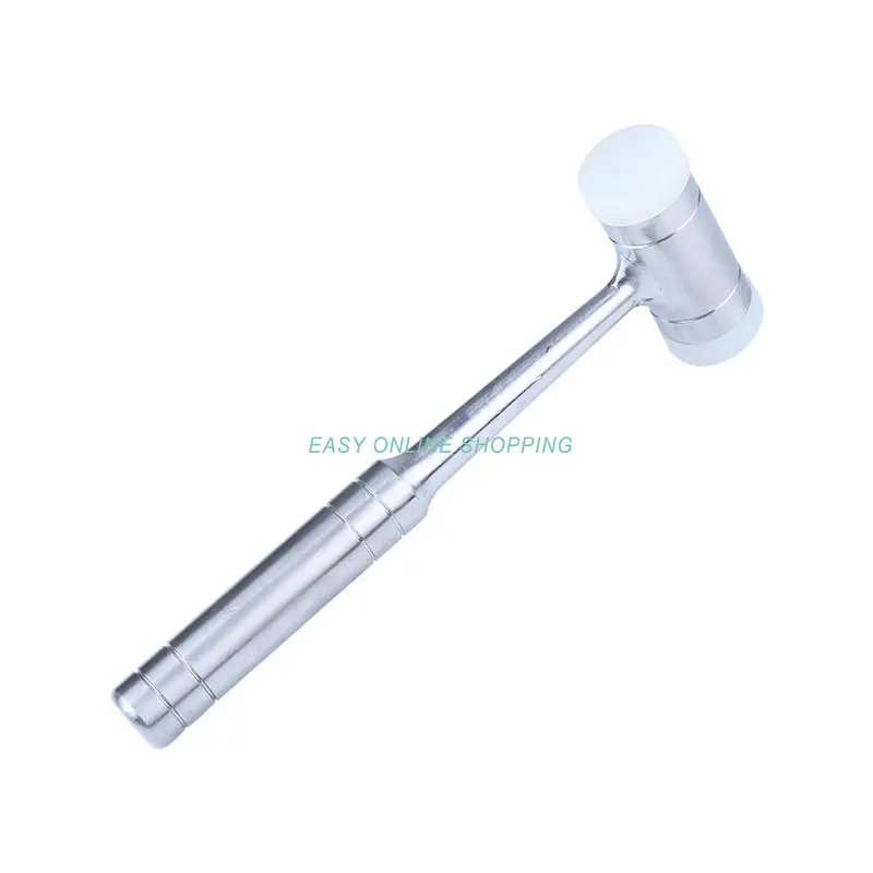 1pcs Dental Bone Hammer Stainless Steel Double-headed Nylon Handle Autoclave Teeth Surgical Extraction Tool Dentist Instrument