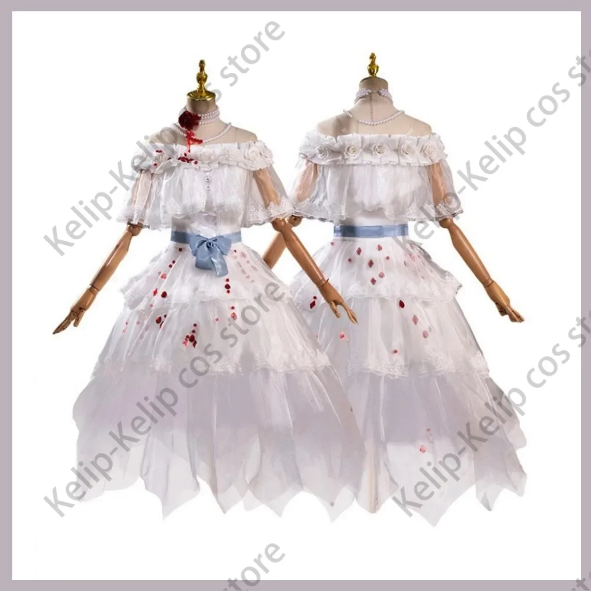 Game Identity ⅤMary Bloody Queen Cosplay Costume QiZhen Fashion Wedding Dress Uniform Wig Woman Sexy Lovely Carnival Suit