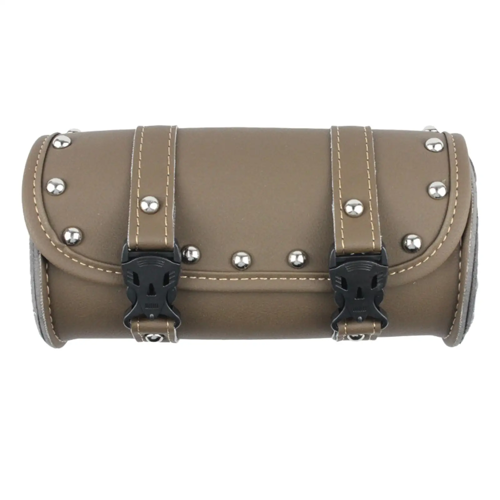 PU Leather Motorcycle Tool Bag Roll Storage Saddle Bags Side Tool Tail Bag Fits for Scooters Motorbikes ATV Easy Installation