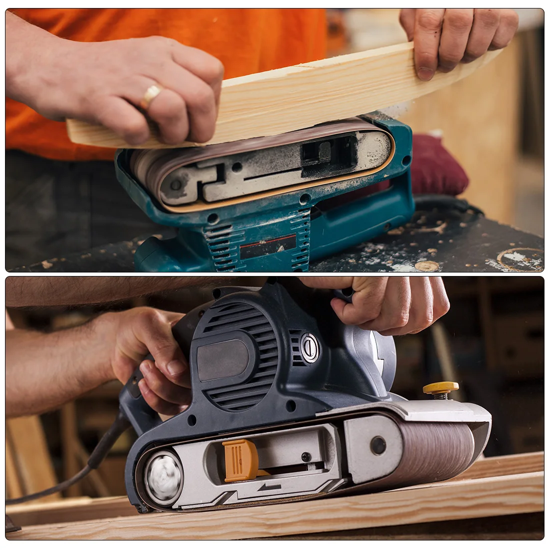 4 個 4 インチ x 24 インチから 36 インチの酸化アルミニウムサンディングベルト 800 グリットフラッシュジョイント