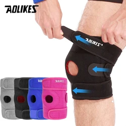 AOLIKES 1PCS Knee Brace Support Dual Stabilizers & Open Patella - Adjustable Breathable for ACL Meniscus Tear Injury Recovery