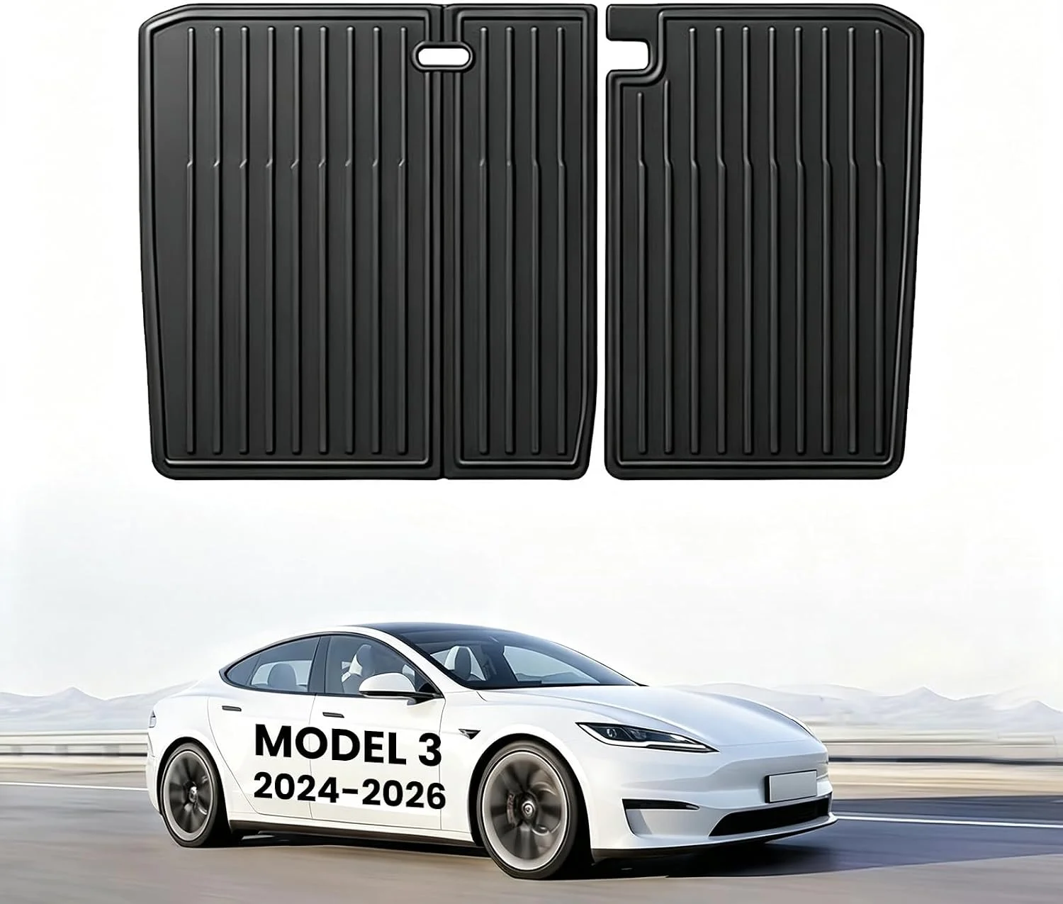 TPE Rear Seat Back Protector Custom Fit For 2024‑2026 Model 3 Highland All‑Weather Easy To Clean Car Interior Accessory