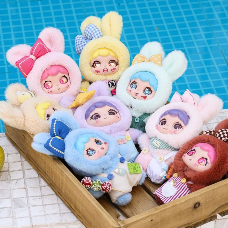 

20 см очаровательный кролик, плюшевые игрушки, кукла-кролик с одеждой, яркие цветные виниловые куклы, детские игрушки, домашний декор, подарок-сюрприз для девочек