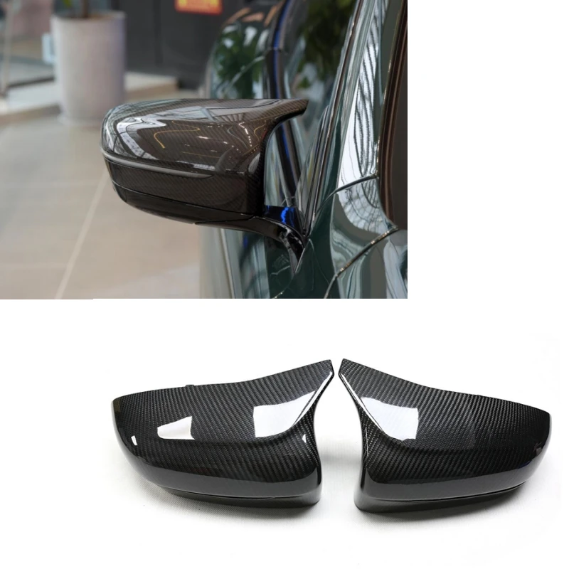 Dry Carbon Fiber Side view Replacement  Mirror Cover For BMW M5 F90 M8 F91 F92 F93 2018 2019 2020 2021 2022 2023 LHD F90 Mirror