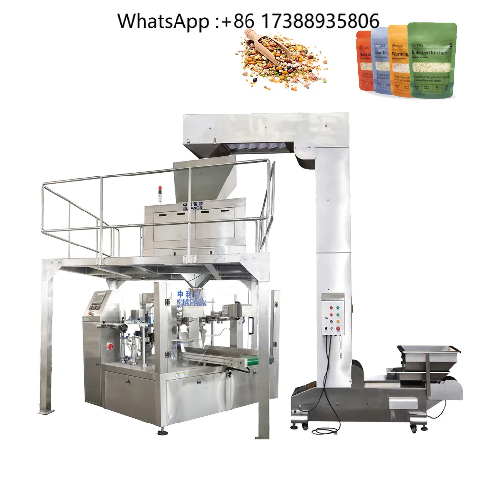 Automatic Premade Bag Packaging Machine Food Powder Granule Liquid Filling Line Industrial Bagging Equipment