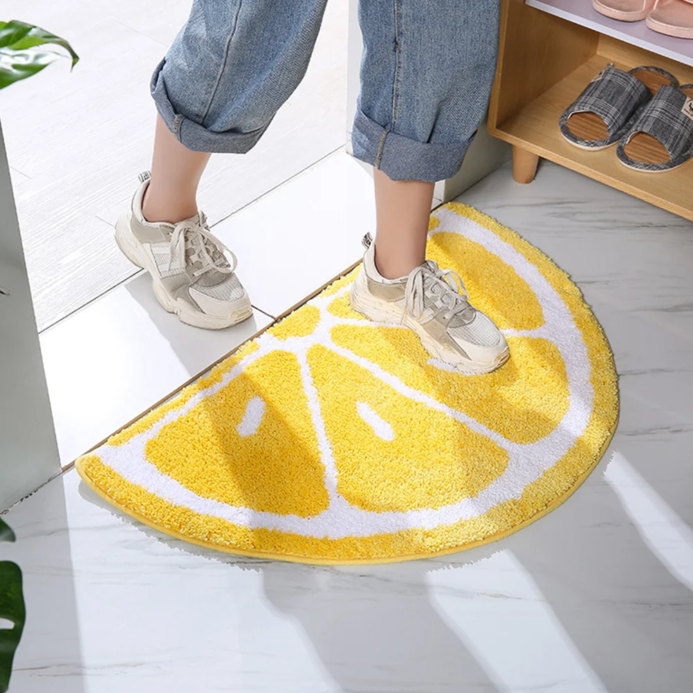 

Thickened Fruit Carpet Large Rug For Living Room Bedroom Semicircle Indoor Entryway Mat Kitchen Decor Floor Chair Mats Soft