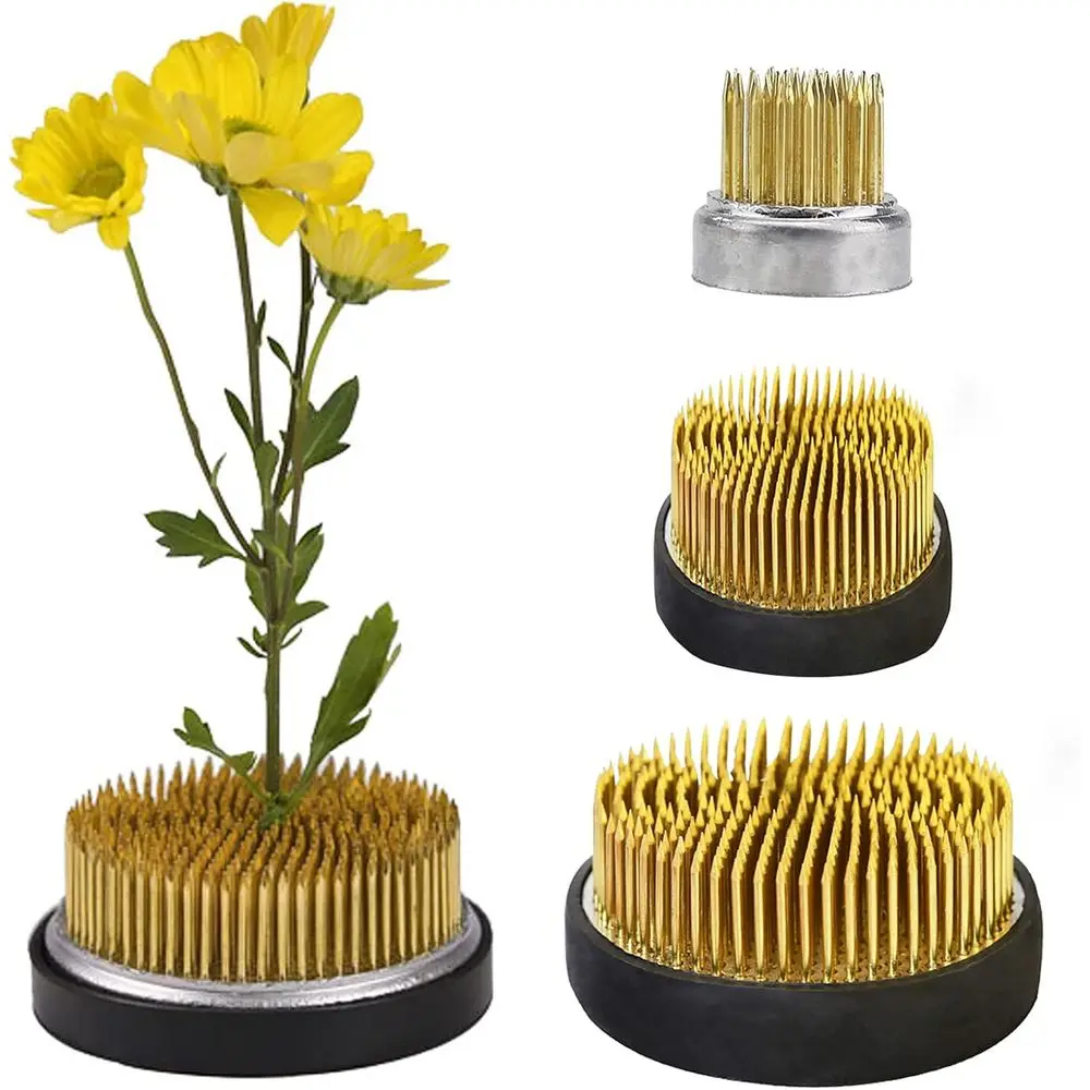 

Gold Stem Holder Set, 3-Piece Floral Arrangement Tools, 0.91, 1.02, 2.36