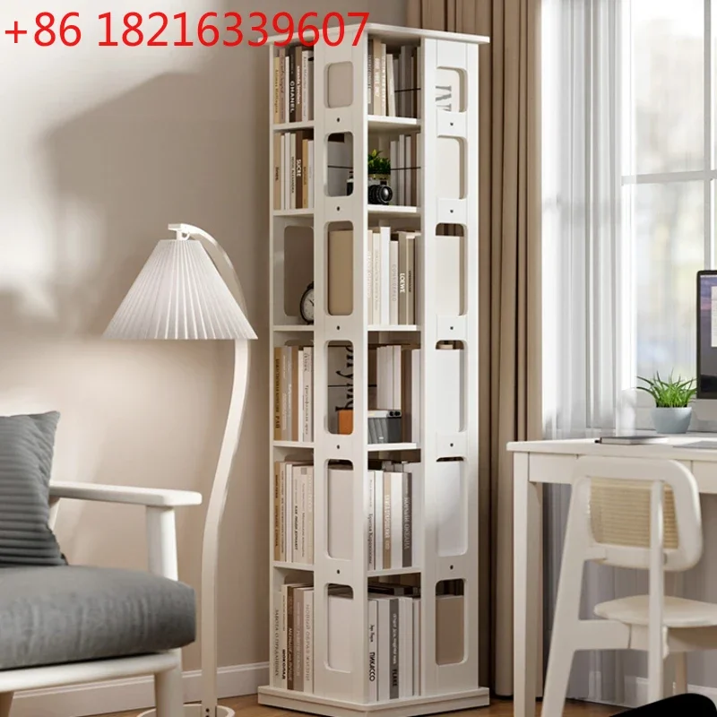 

Подвижная вращающаяся книжная полка, напольная детская полка, книжный шкаф, стеллаж для хранения книг из цельного дерева