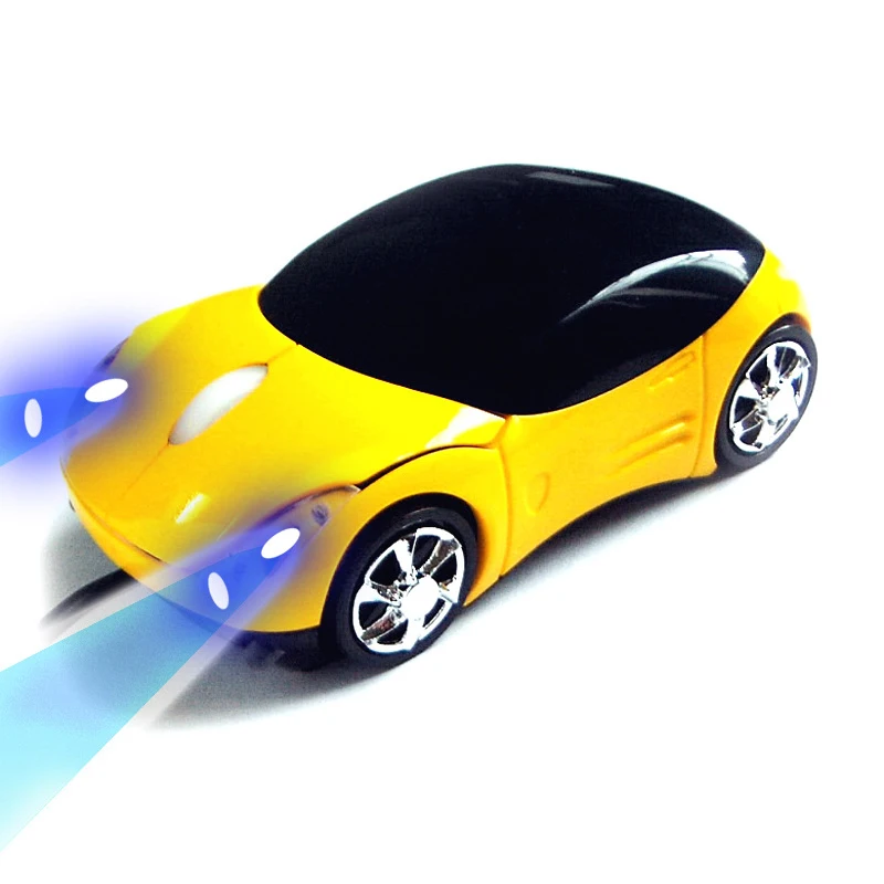 Durable Wired Mouse 1000DPI Mini Car Shape USB 3D Optical Innovative 2 Headlights Gaming Mouse For PC Laptop Computer