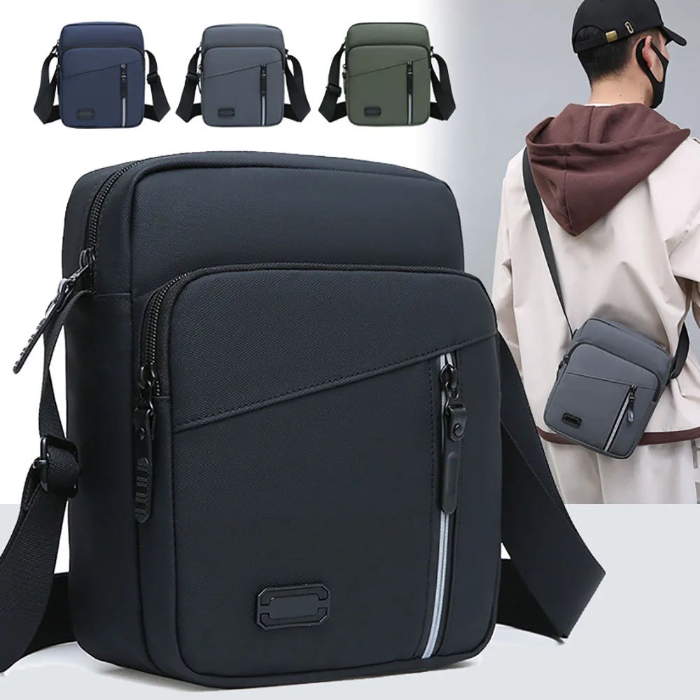 

Men's Oxford Cloth Shoulder Crossbody Bag Small Satchel Mobile Phone Bag Trendy Business Outdoors Messenger Storage Bag