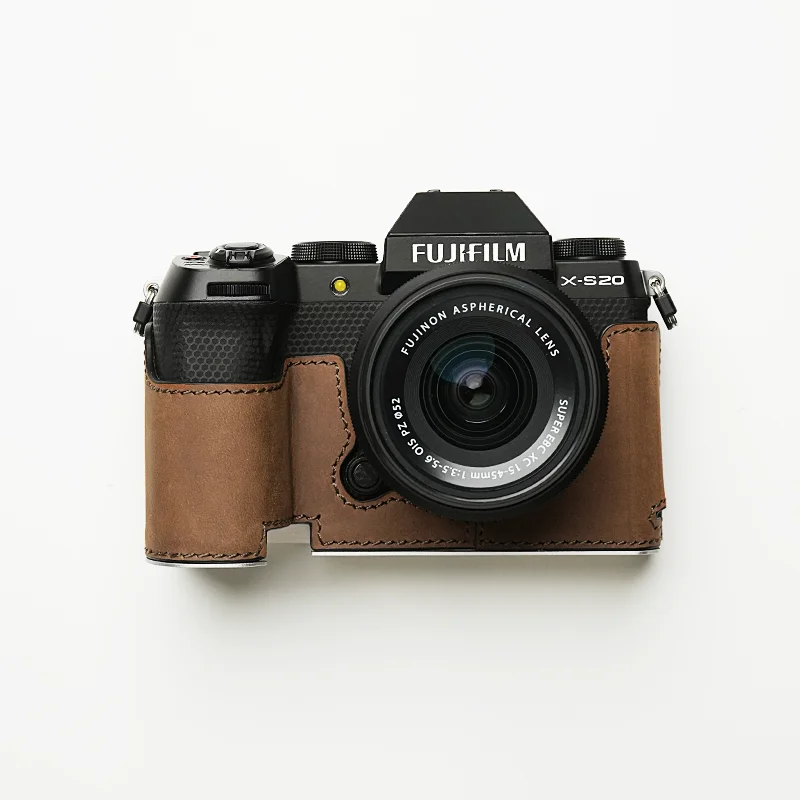Mr.Stone XS20 camerabehuizing beschermhoes cover accessoires voor Fujifilm X-S20 camera handgemaakt echt leer