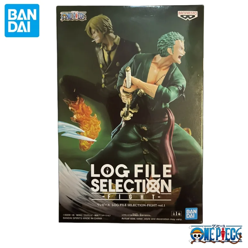 In Voorraad Bandai Originele Banpresto Een Stuk Log Bestand Selectie Roronoa Zoro Action Figure Model Pop Gloednieuwe Boxed Anime