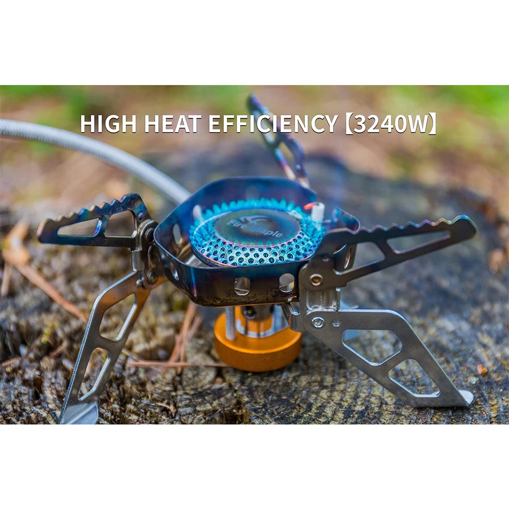 Fogo maple à prova de vento queimador gás fogão incêndio ao ar livre caminhadas acampamento com dispositivo ignição equipamentos 3240w leve FMS-125