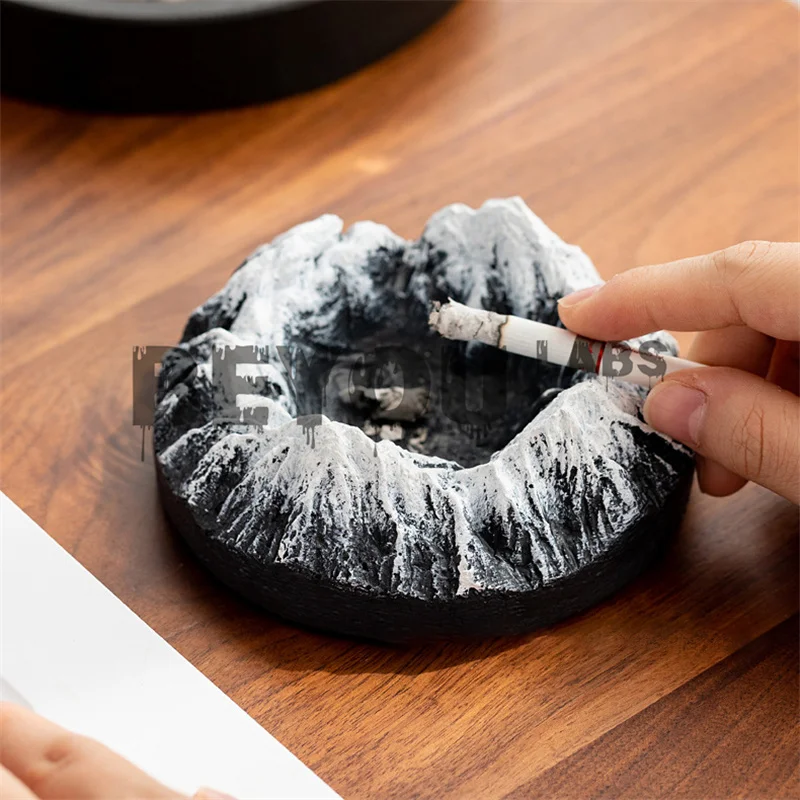 Volcano Resin Ashtray Tobacco Cigarette Smoking Ash Tray Home Decorations Terrace Club Bar Decorate Simulation Roman Colosseum