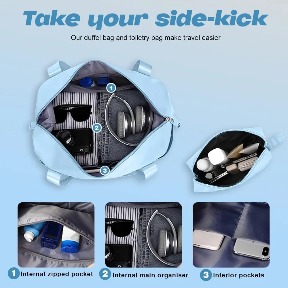 ชุดกระเป๋าเดินทางแบบแข็ง 5 ชิ้น น้ำหนักเบา พร้อมล้อ 4 ล้อ ระบบล็อค TSA และกระเป๋าถือขึ้นเครื่องสำหรับการเดินทาง