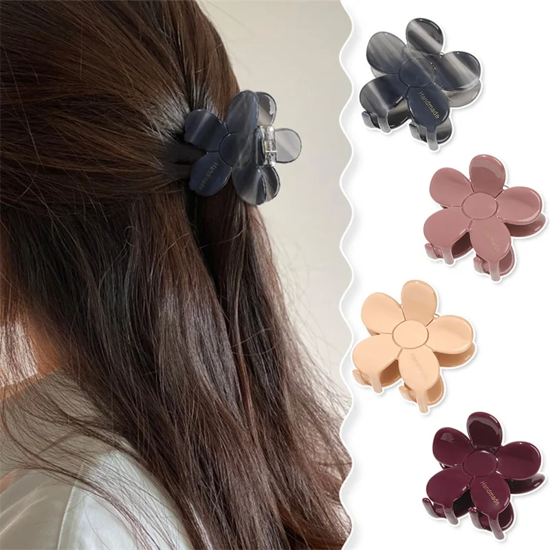 

Fashion Hair Clips for Women Elegant Flower Shape Acetate Hair Claws Small 5cm Hair Clip Girls Hair Accessories Claw Clip New