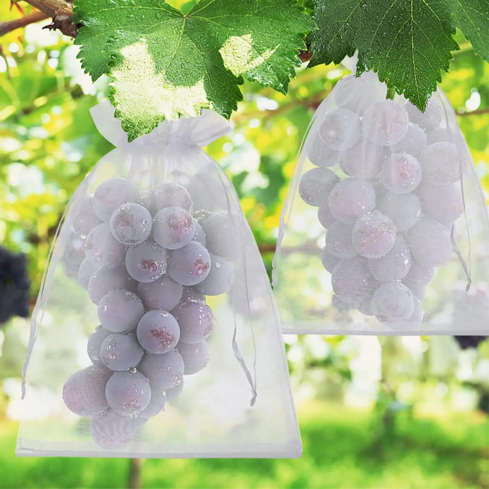 Fruit Protection Bags Reusable Protectors Netting Barrier 100 Pieces Fruit Trees Netting Bags For Grapes Tomato Strawberry