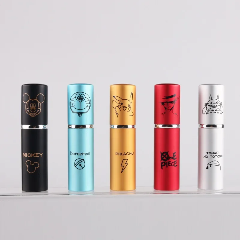 10 مللي ديزني ميكي ميني ماوس زجاجة عطر بخاخ معدني صغير إعادة الملء زجاجة عطر من الألومنيوم السفر حجم عطر فارغة