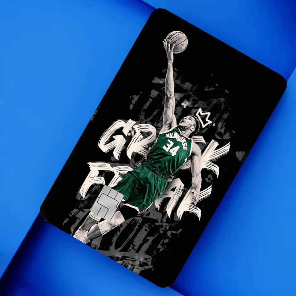G-Giannis BASKETBALL 34 4pcs 1Set Card Stickers Small Waterproof Chip 4PCS Card Sticker Anti-Scratch