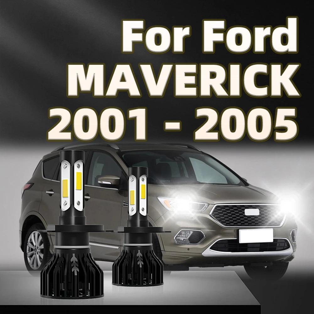 

2Pcs Car H4 Led Headlights 30000LM 6000K 4Side Chip Lamp Light Bulb For Ford MAVERICK 2001 2002 2003 2004 2005