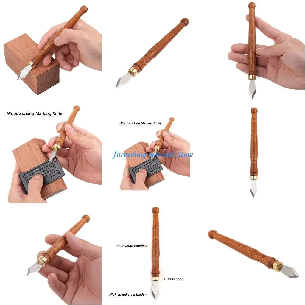 

Y5GD Handle Scribing Marking Gauges Tool Carving Woodworking Marking Cutter
