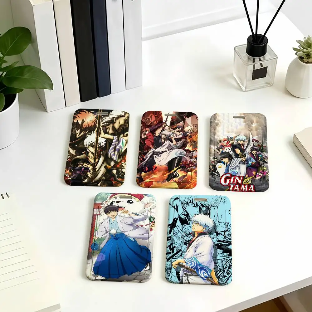 Anime G-Gintama Card Holder Student ID Case Daily Use Subway Commute Work Cover Office School Bus Protector