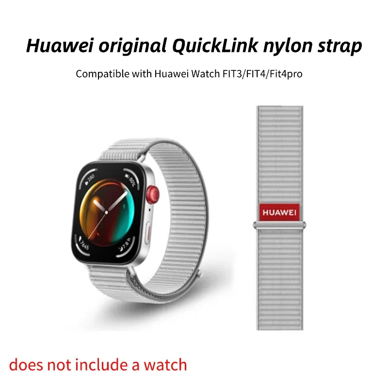 حزام حلقة نايلون رسمي من هواوي لساعة Huawei Watch Fit 4 3 مضفر ومريح وجيد التهوية
