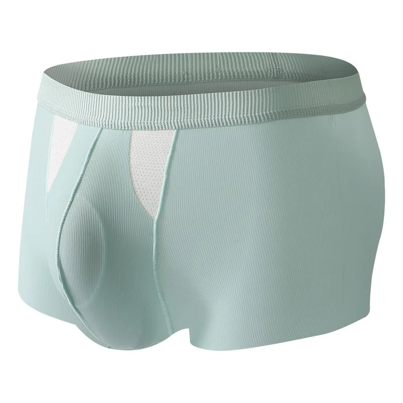Men Trunks Double-Layer Pouch Separation Boxers Sexy Summer Quick-Drying Panties Lingerie Knickers Breathable Underpants Slip