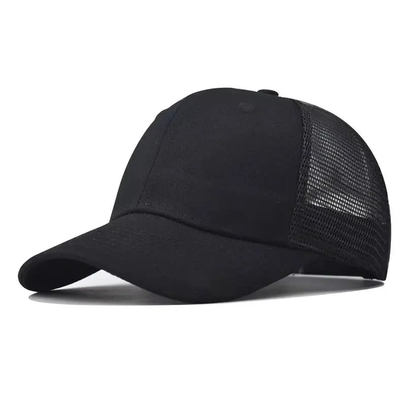 Fashion Men Baseball Cap Blank Mesh Camouflage Solid Color Hip Hop Hat Outdoor Sports Unisex Summer Hat Trucker Caps