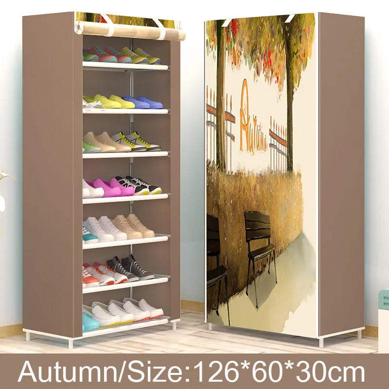 7-Layer Shoe Cabinet Thickened Non Woven Fabric Shoe Rack Hallway Space-Saving Shoe Organizer Rack Shelf Closet for Shoes